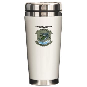 MHHS366 - M01 - 03 - Marine Heavy Helicopter Squadron 366 (HMH-366) with Text Ceramic Travel Mug