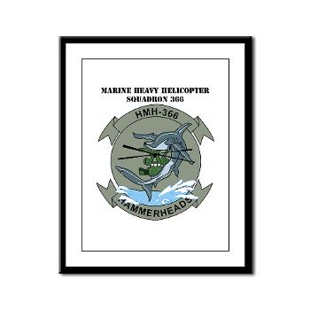 MHHS366 - M01 - 02 - Marine Heavy Helicopter Squadron 366 (HMH-366) with Text Framed Panel Print