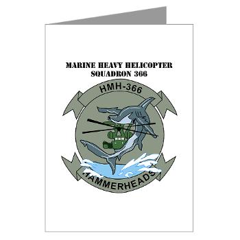 MHHS366 - M01 - 02 - Marine Heavy Helicopter Squadron 366 (HMH-366) with Text Greeting Cards (Pk of 10)