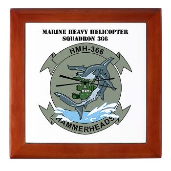 MHHS366 - M01 - 03 - Marine Heavy Helicopter Squadron 366 (HMH-366) with Text Keepsake Box