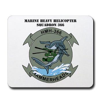 MHHS366 - M01 - 03 - Marine Heavy Helicopter Squadron 366 (HMH-366) with Text Mousepad