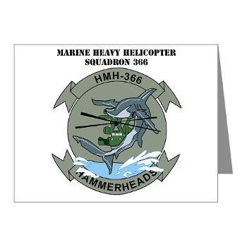 MHHS366 - M01 - 02 - Marine Heavy Helicopter Squadron 366 (HMH-366) with Text Note Cards (Pk of 20)