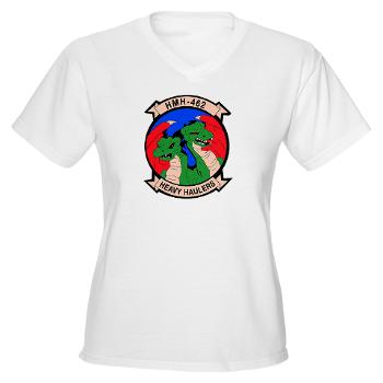 MHHS462 - A01 - 04 - Marine Heavy Helicopter Squadron 462 Women's V-Neck T-Shirt