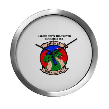 MHHS462 - M01 - 03 - Marine Heavy Helicopter Squadron 462 with Text Modern Wall Clock