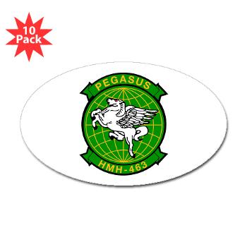 MHHS463 - M01 - 01 - DUI - Marine Heavy Helicopter Squadron 463 - Sticker (Oval 10 pk)