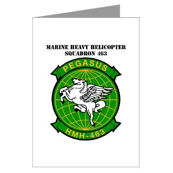 MHHS463 - M01 - 02 - DUI - Marine Heavy Helicopter Squadron 463 with Text - Greeting Cards (Pk of 10)