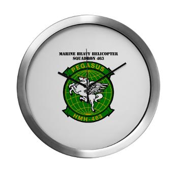 MHHS463 - M01 - 03 - DUI - Marine Heavy Helicopter Squadron 463 with Text - Modern Wall Clock