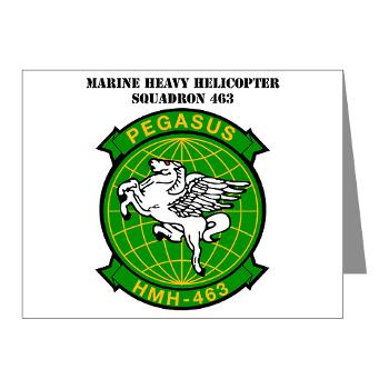 MHHS463 - M01 - 02 - DUI - Marine Heavy Helicopter Squadron 463 with Text - Note Cards (Pk of 20)