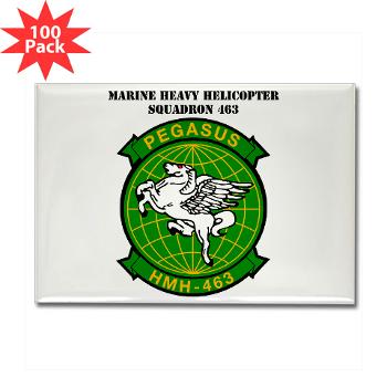 MHHS463 - M01 - 01 - DUI - Marine Heavy Helicopter Squadron 463 with Text - Rectangle Magnet (10 pack)