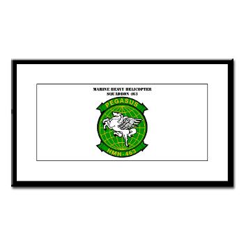 MHHS463 - M01 - 02 - DUI - Marine Heavy Helicopter Squadron 463 with Text - Small Framed Print
