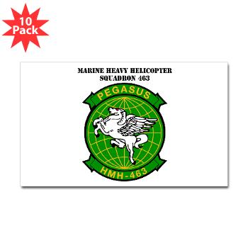 MHHS463 - M01 - 01 - DUI - Marine Heavy Helicopter Squadron 463 with Text - Sticker (Rectangle 10 pk) - Click Image to Close