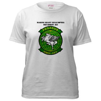MHHS463 - A01 - 04 - DUI - Marine Heavy Helicopter Squadron 463 with Text - Women's T-Shirt