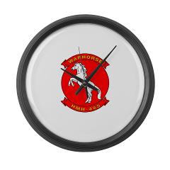 MHHS465 - M01 - 03 - Marine Heavy Helicopter Squadron 465 Large Wall Clock