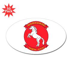 MHHS465 - M01 - 01 - Marine Heavy Helicopter Squadron 465 Sticker (Oval 50 pk)
