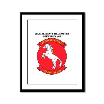 MHHS465 - M01 - 02 - Marine Heavy Helicopter Squadron 465 with Text Framed Panel Print