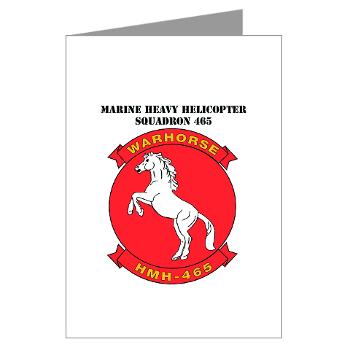 MHHS465 - M01 - 02 - Marine Heavy Helicopter Squadron 465 with Text Greeting Cards (Pk of 10)