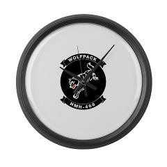 MHHS466 - M01 - 03 - Marine Heavy Helicopter Squadron 466 Large Wall Clock