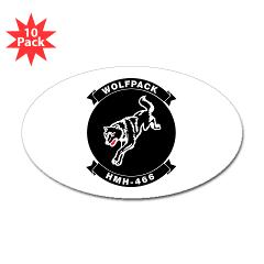 MHHS466 - M01 - 01 - Marine Heavy Helicopter Squadron 466 Sticker (Oval 10 pk) - Click Image to Close