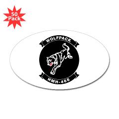 MHHS466 - M01 - 01 - Marine Heavy Helicopter Squadron 466 Sticker (Oval 50 pk)