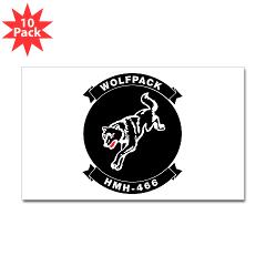 MHHS466 - M01 - 01 - Marine Heavy Helicopter Squadron 466 Sticker (Rectangle 10 pk) - Click Image to Close