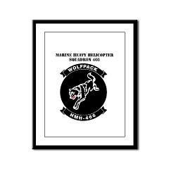 MHHS466 - M01 - 02 - Marine Heavy Helicopter Squadron 466 with Text Framed Panel Print