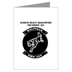 MHHS466 - M01 - 02 - Marine Heavy Helicopter Squadron 466 with Text Greeting Cards (Pk of 10)