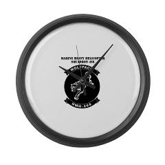 MHHS466 - M01 - 03 - Marine Heavy Helicopter Squadron 466 with Text Large Wall Clock