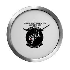 MHHS466 - M01 - 03 - Marine Heavy Helicopter Squadron 466 with Text Modern Wall Clock