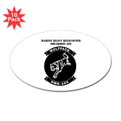 MHHS466 - M01 - 01 - Marine Heavy Helicopter Squadron 466 with Text Sticker (Oval 10 pk)