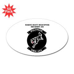 MHHS466 - M01 - 01 - Marine Heavy Helicopter Squadron 466 with Text Sticker (Oval 50 pk) - Click Image to Close