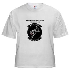 MHHS466 - A01 - 04 - Marine Heavy Helicopter Squadron 466 with Text White T-Shirt