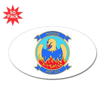 MHHTS302 - M01 - 01 - Marine Heavy Helicopter Training Squadron 302 (HMHT-302) Sticker (Oval 50 pk) - Click Image to Close