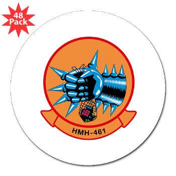 MHS461 - M01 - 01 - Marine Heavy Helicopter Squadron 461 (HMH-461) - 3" Lapel Sticker (48 pk)