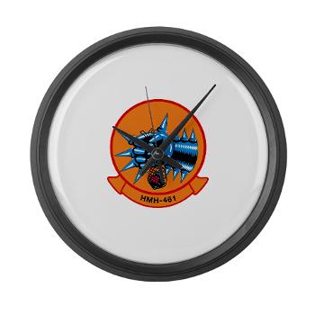 MHS461 - M01 - 03 - Marine Heavy Helicopter Squadron 461 (HMH-461) - Large Wall Clock - Click Image to Close