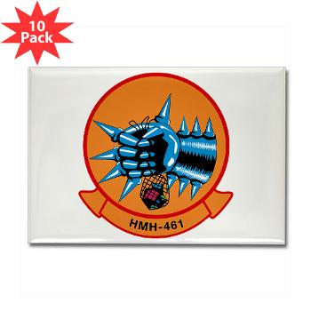 MHS461 - M01 - 01 - Marine Heavy Helicopter Squadron 461 (HMH-461) - Rectangle Magnet (10 pack)