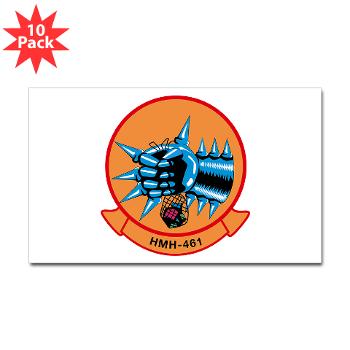 MHS461 - M01 - 01 - Marine Heavy Helicopter Squadron 461 (HMH-461) - Sticker (Rectangle 10 pk)