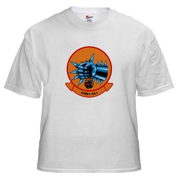 MHS461 - A01 - 04 - Marine Heavy Helicopter Squadron 461 (HMH-461) - White T-Shirt - Click Image to Close