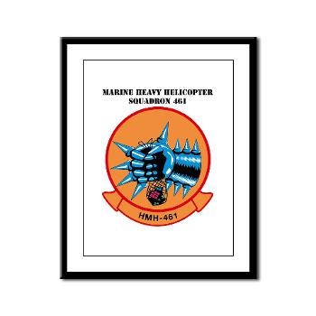 MHS461 - M01 - 02 - Marine Heavy Helicopter Squadron 461 (HMH-461) with Text - Framed Panel Print