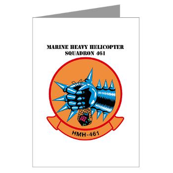 MHS461 - M01 - 02 - Marine Heavy Helicopter Squadron 461 (HMH-461) with Text - Greeting Cards (Pk of 10)
