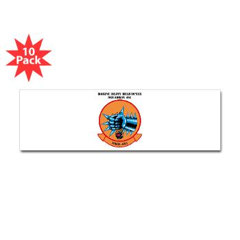 MHS461 - M01 - 01 - Marine Heavy Helicopter Squadron 461 (HMH-461) with Text - Sticker (Bumper 10 pk)