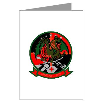 MLAHS167 - M01 - 02 - Marine Light Attack Helicopter Squadron 167 (HMLA-167) Greeting Cards (Pk of 10) - Click Image to Close