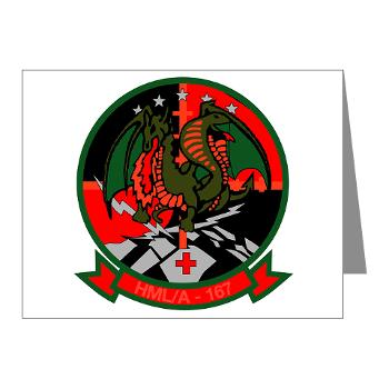 MLAHS167 - M01 - 02 - Marine Light Attack Helicopter Squadron 167 (HMLA-167) Note Cards (Pk of 20)