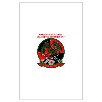 MLAHS167 - M01 - 02 - Marine Light Attack Helicopter Squadron 167 (HMLA-167) with Text Large Poster