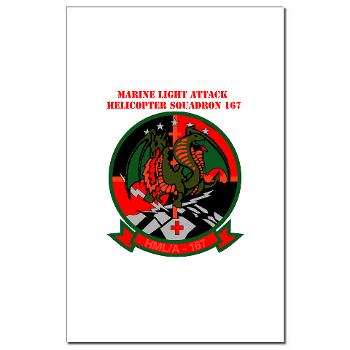 MLAHS167 - M01 - 02 - Marine Light Attack Helicopter Squadron 167 (HMLA-167) with Text Mini Poster Print - Click Image to Close