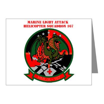 MLAHS167 - M01 - 02 - Marine Light Attack Helicopter Squadron 167 (HMLA-167) with Text Note Cards (Pk of 20) - Click Image to Close