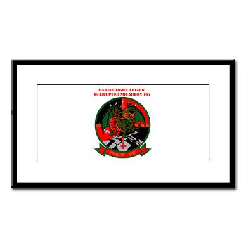 MLAHS167 - M01 - 02 - Marine Light Attack Helicopter Squadron 167 (HMLA-167) with Text Small Framed Print - Click Image to Close