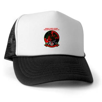 MLAHS167 - A01 - 02 - Marine Light Attack Helicopter Squadron 167 (HMLA-167) with Text Trucker Hat