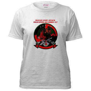 MLAHS167 - A01 - 04 - Marine Light Attack Helicopter Squadron 167 (HMLA-167) with Text Women's T-Shirt