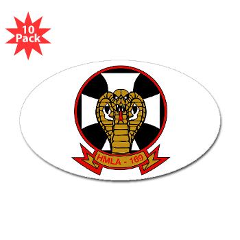 MLAHS169 - M01 - 01 - Marine Light Attack Helicopter Squadron 169 - Sticker (Oval 10 pk)