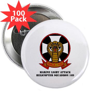 MLAHS169 - M01 - 01 - Marine Light Attack Helicopter Squadron 169 with Text - 2.25" Button (100 pack)